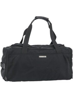 GUCCI Boston Bag Canvas Black Silver
